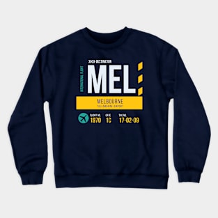 Melbourne Tullamarine Airport Stylish Luggage Tag (MEL) Crewneck Sweatshirt